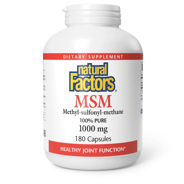 Natural Factors MSM, 1000mg, Various Sizes