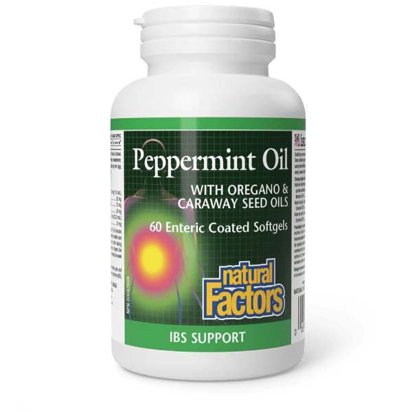 Natural Factors Peppermint Oil, 60 softgels