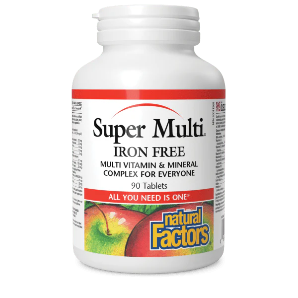 Natural Factors Super Multi Iron Free, 90 tablets