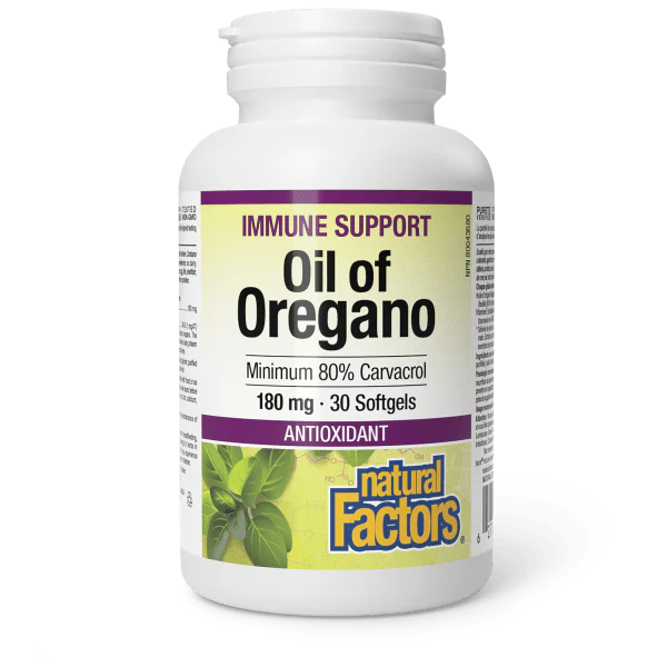 Natural Factors Oil of Oregano 180mg, 30 softgels