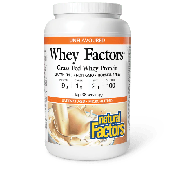 Natural Factors Whey Factors, Unflavoured, 1kg