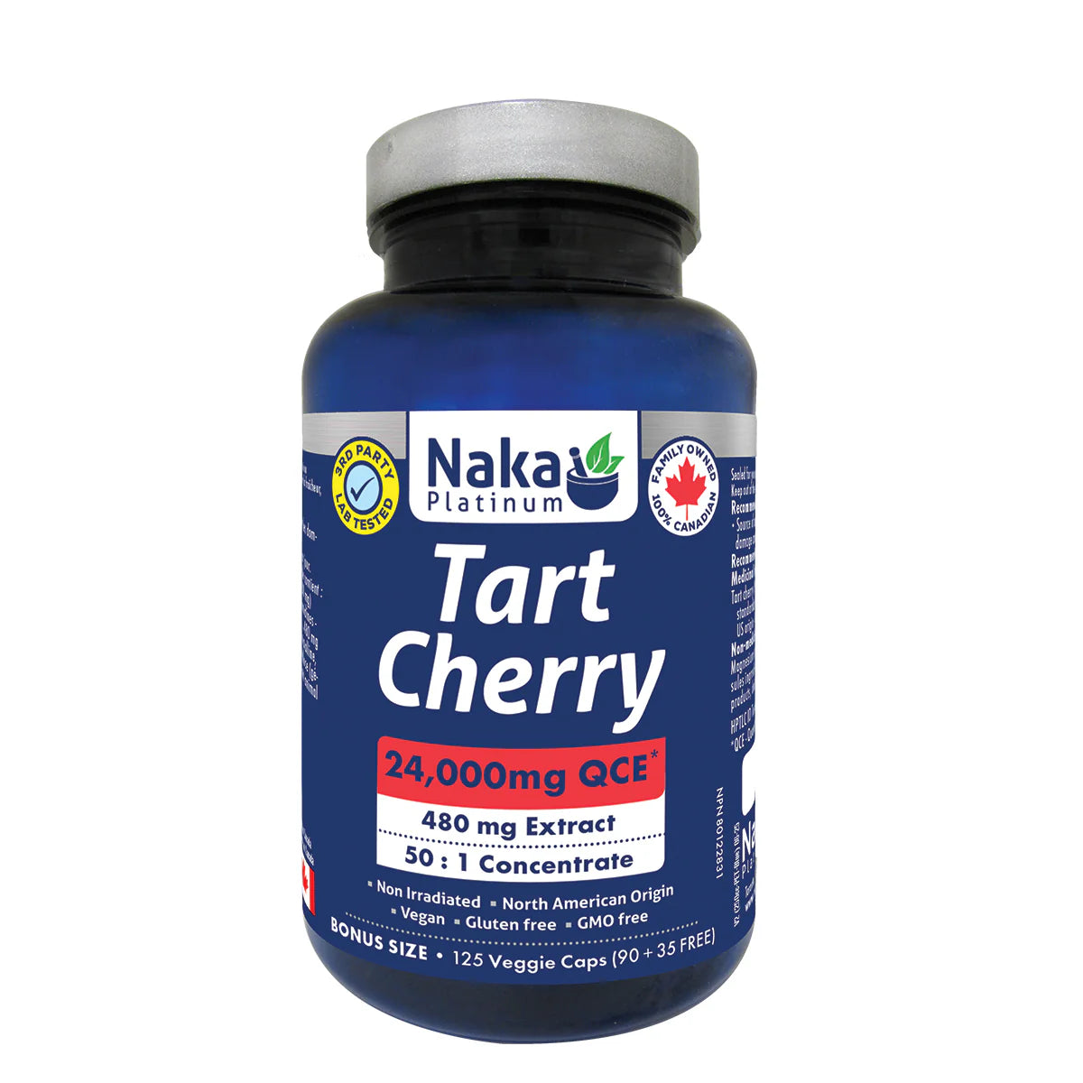 Naka Platinum Tart Cherry 24,000mg QBE, 125 capsules