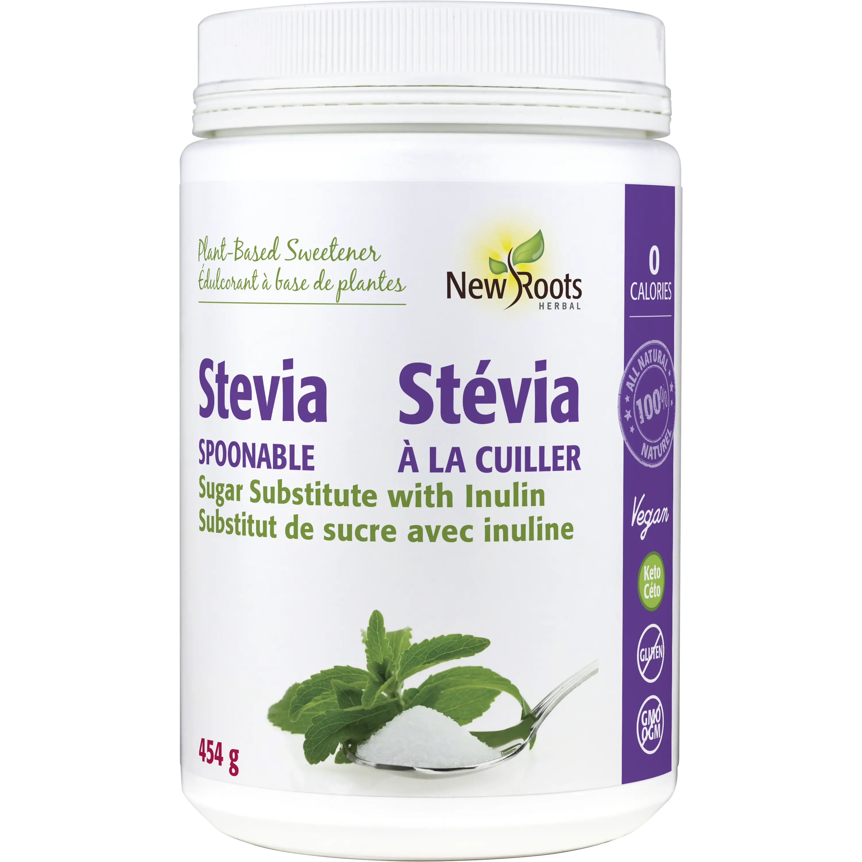 New Roots Stevia Sugar Spoonable, 454g