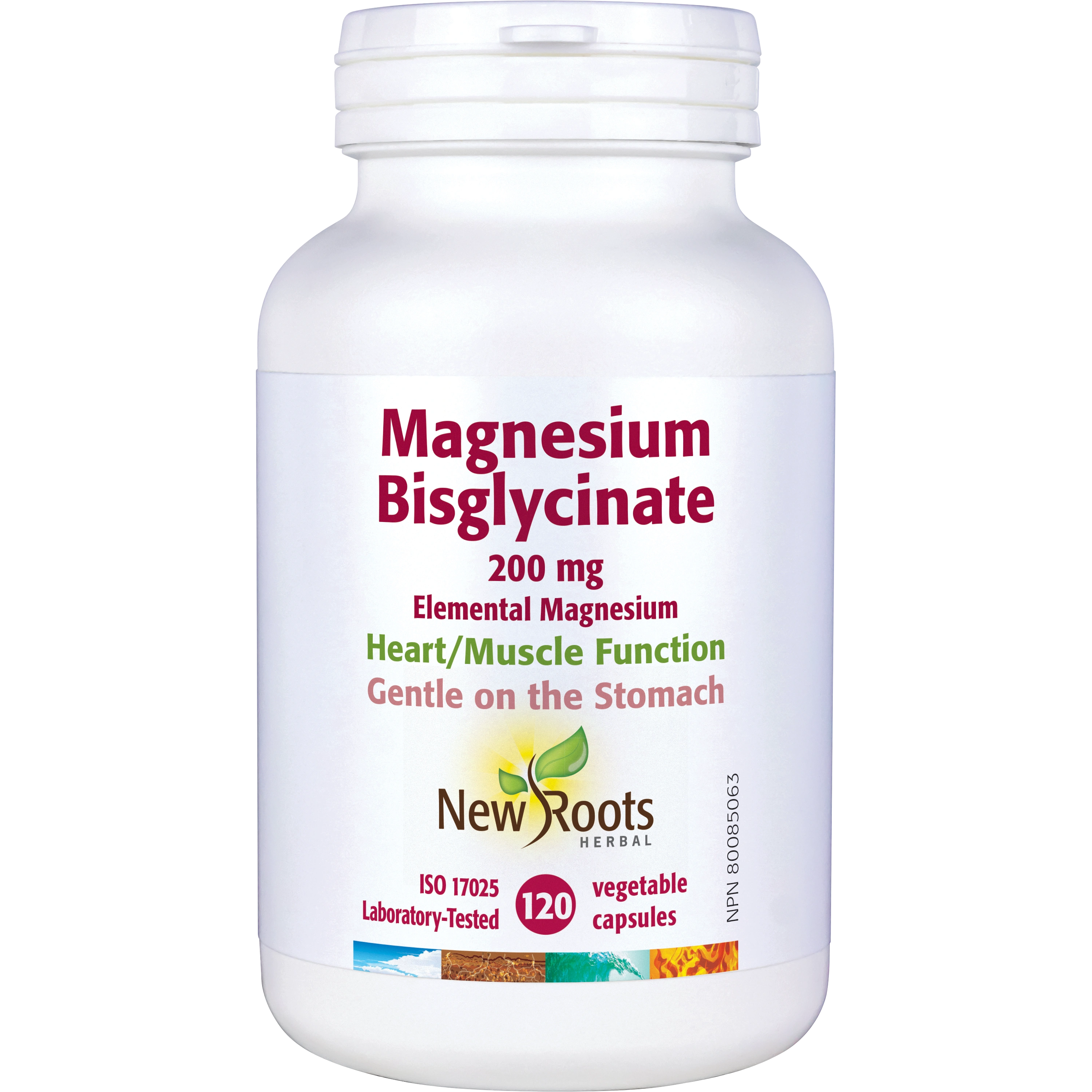 New Roots Magnesium Bisglycinate 200mg, Various Sizes