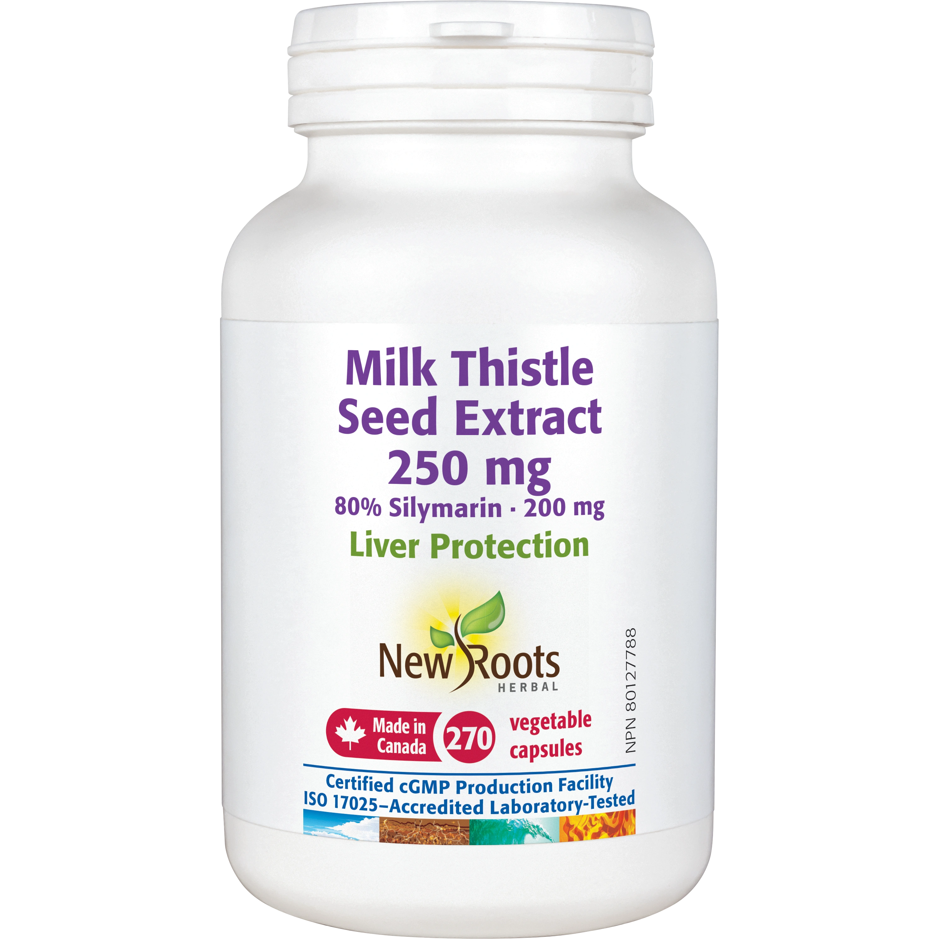 New Roots Milk Thistle Seed Extract 250mg, Various Sizes