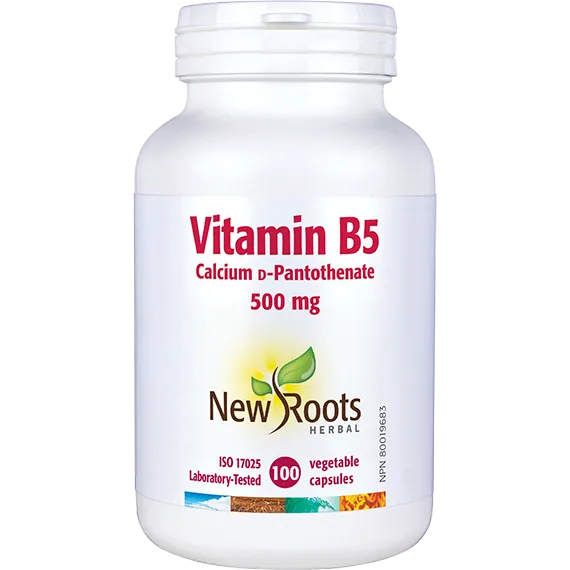 New Roots Vitamin B5 500mg, 100 capsules