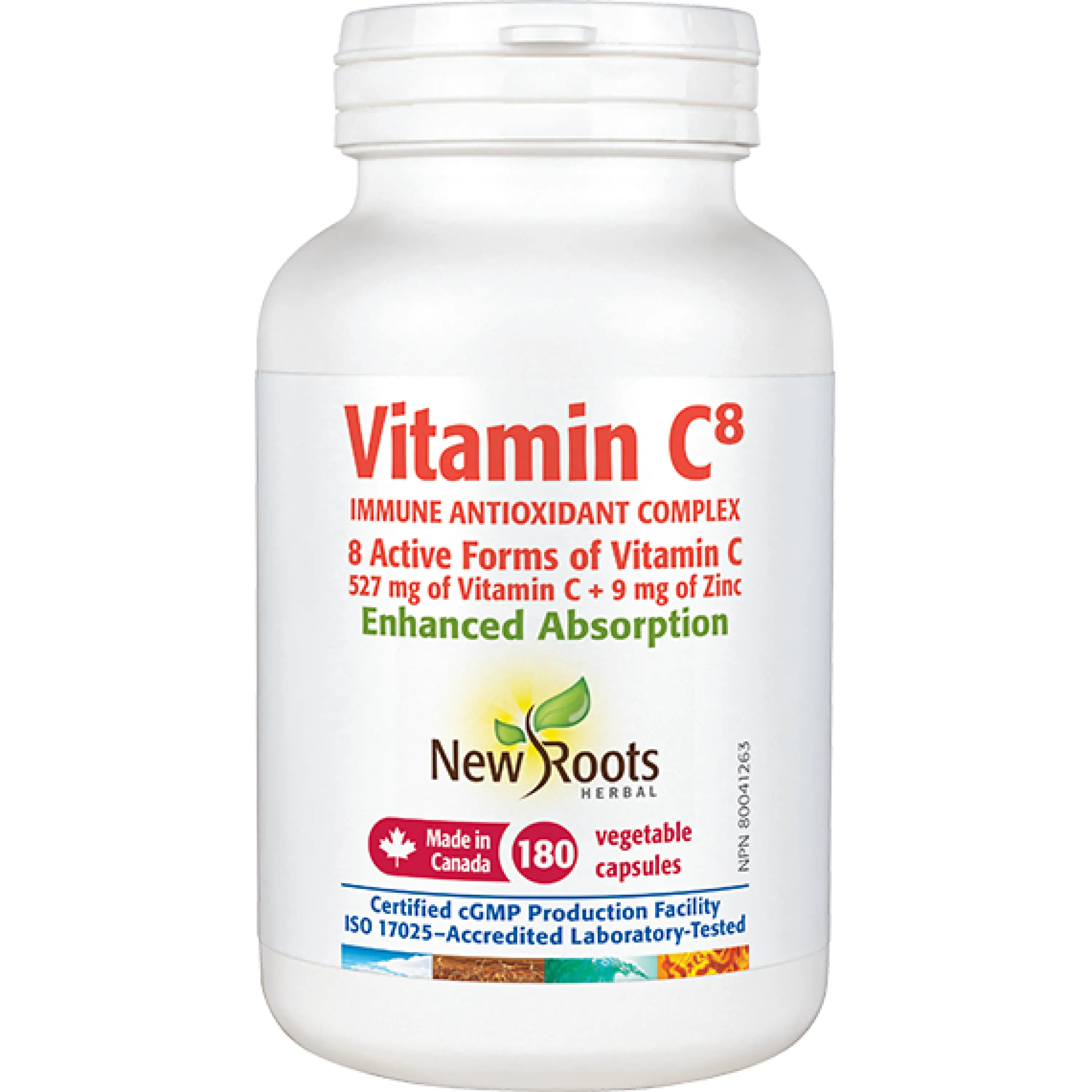 New Roots Vitamin C 8, Various Sizes