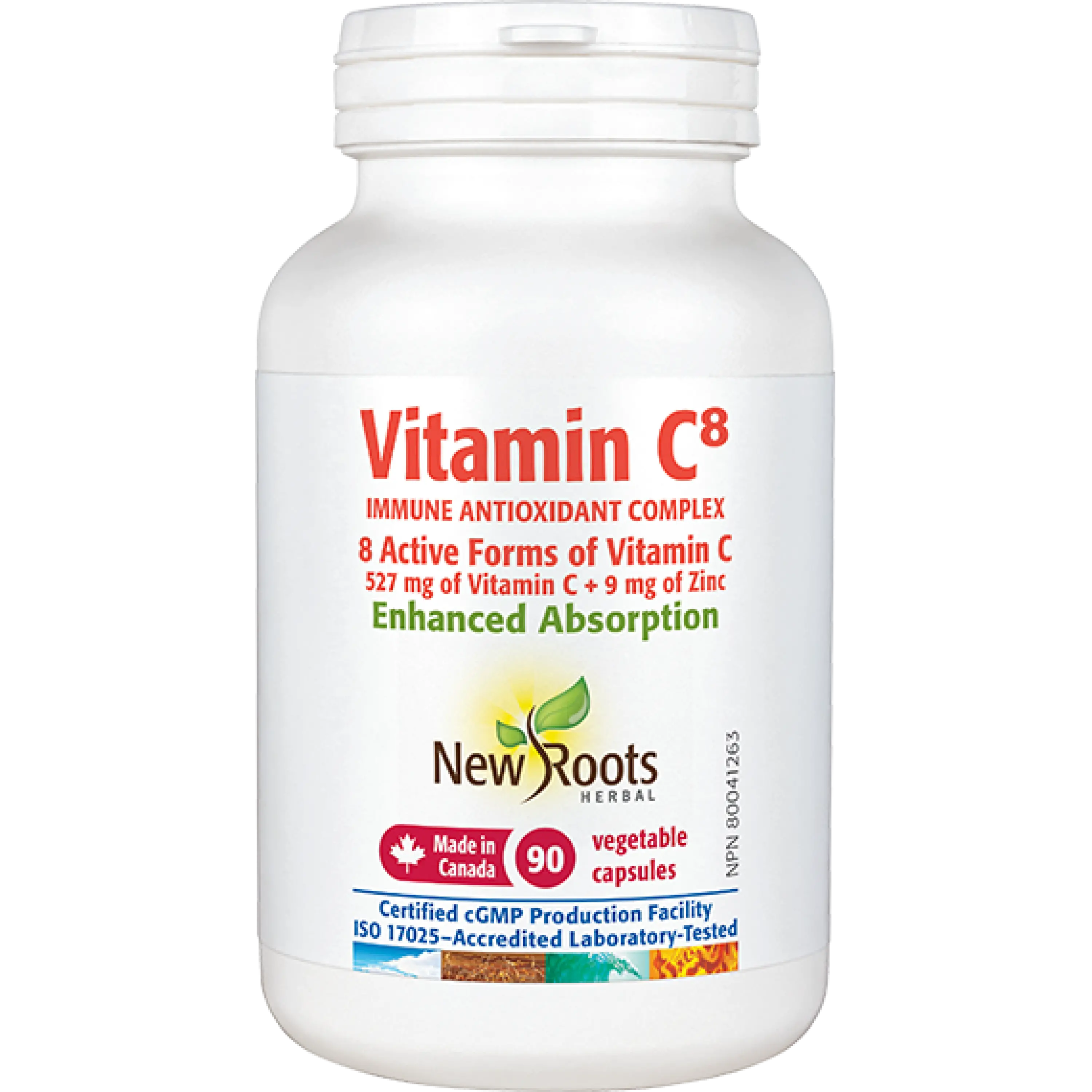 New Roots Vitamin C 8, Various Sizes