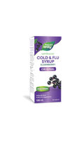 Nature's Way Sambucus Cold & Flu Syrup Elderberry Original packaging on a white background