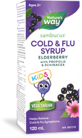 Nature's Way Sambucus Cold & Flu Syrup Elderberry Organic KIds, 120ml