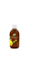 Nature's Way NutraSea Omega-3 supplement bottle with lemon illustration on a white background