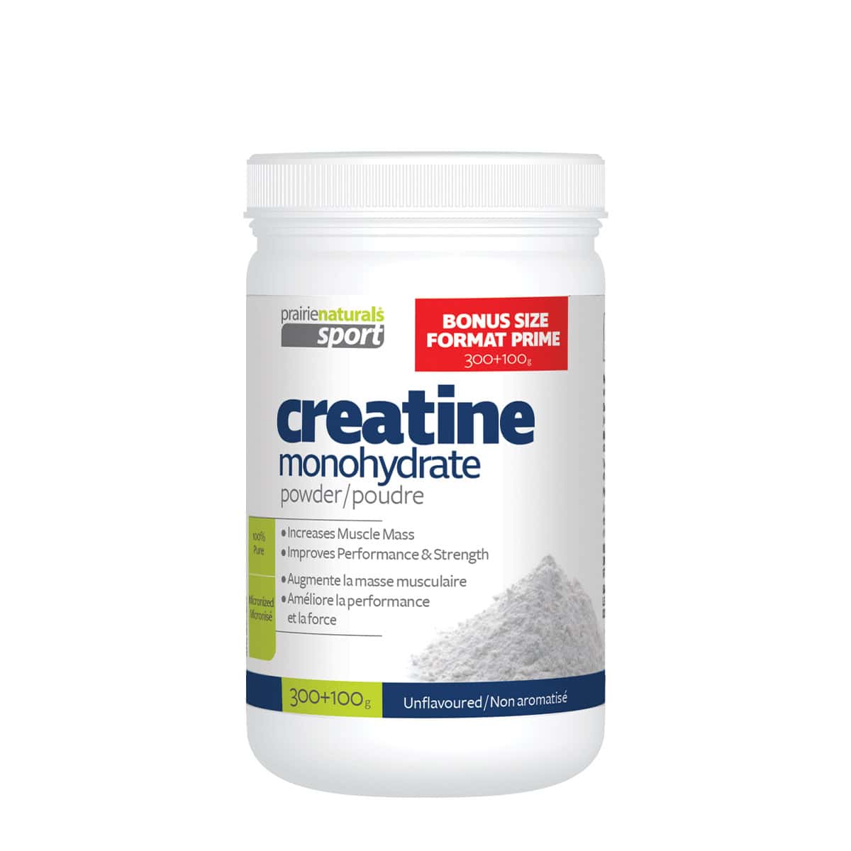 Prairie Naturals Sport Creatine Monohydrate Powder, 400g