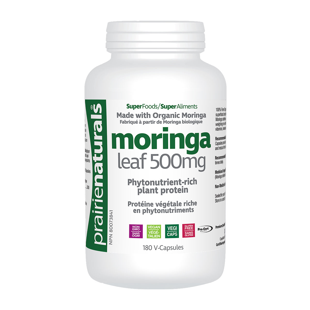 Prairie Naturals Organic Moringa Leaf Capsules