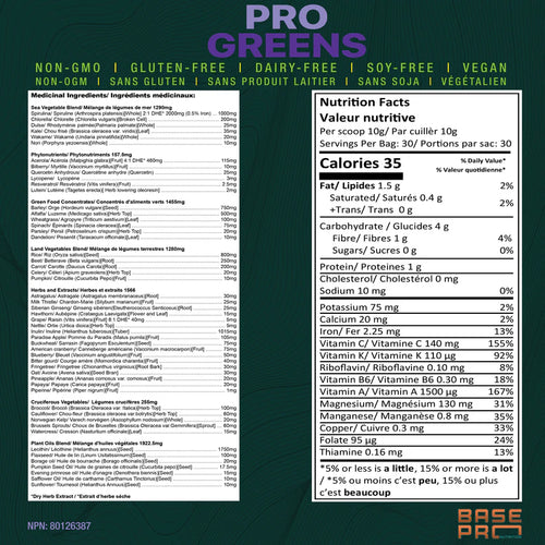 Base Pro Nutrution Pro Greens, Mixed Berry