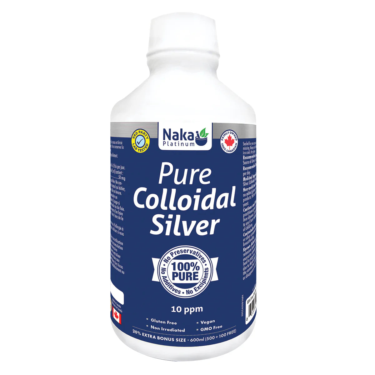 Naka Platinum Argent Colloidal Pur, 600ml