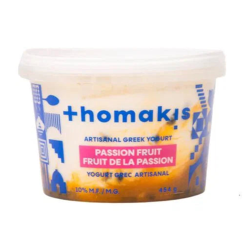 Thomakis Artisanal Greek Yogurt 8.5% M.F., 454g, Passion Fruit