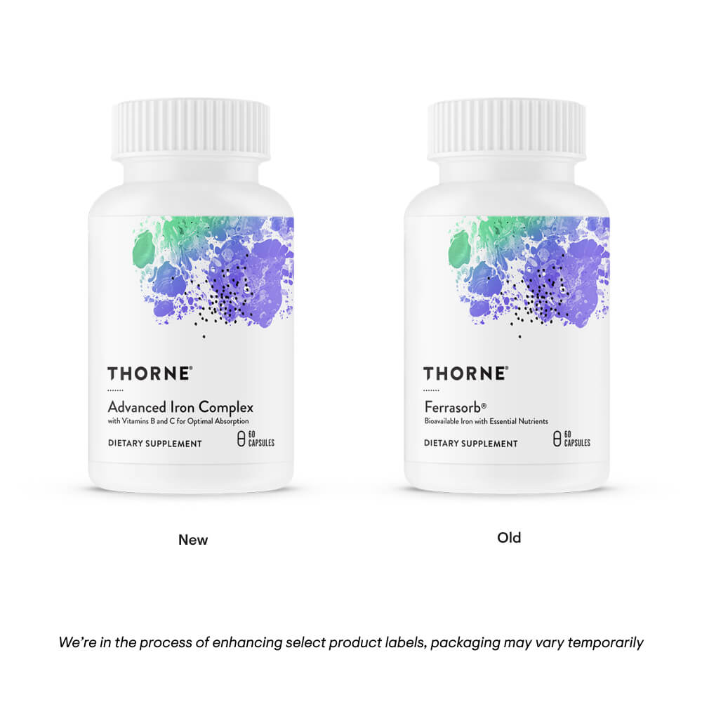 Thorne Advanced Iron Complex (Formerly Ferrasorb), 60 capsules