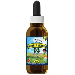 Omega Alpha Vitamin D3 Concentrated Kids' Drops, Cherry Flavour, 30ml