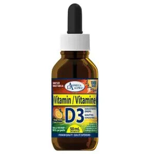Omega Alpha Vitamin D3 Concentrated Drops, Orange Flavour, 50ml