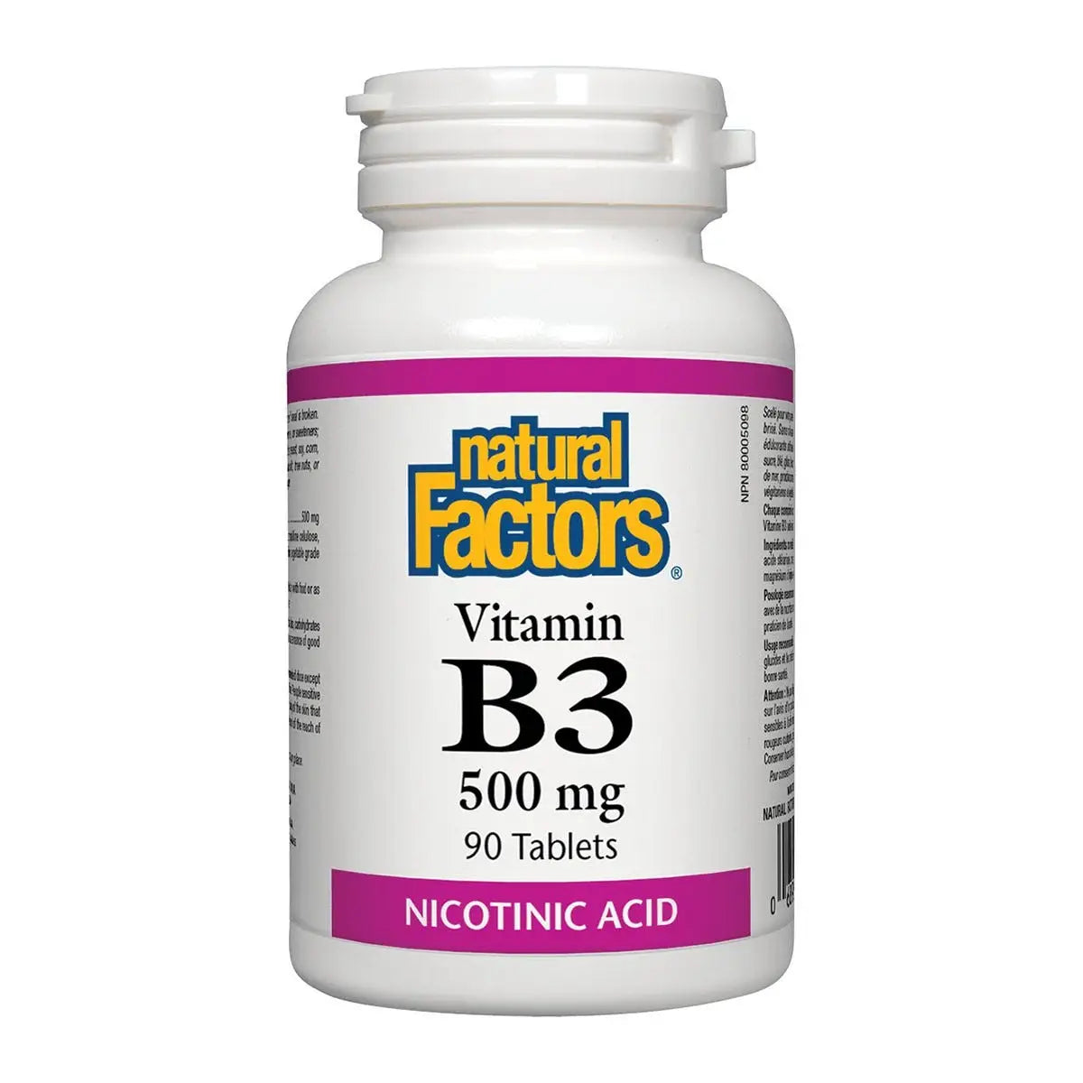 Natural Factors Vitamin B3 500mg, 90 tablets