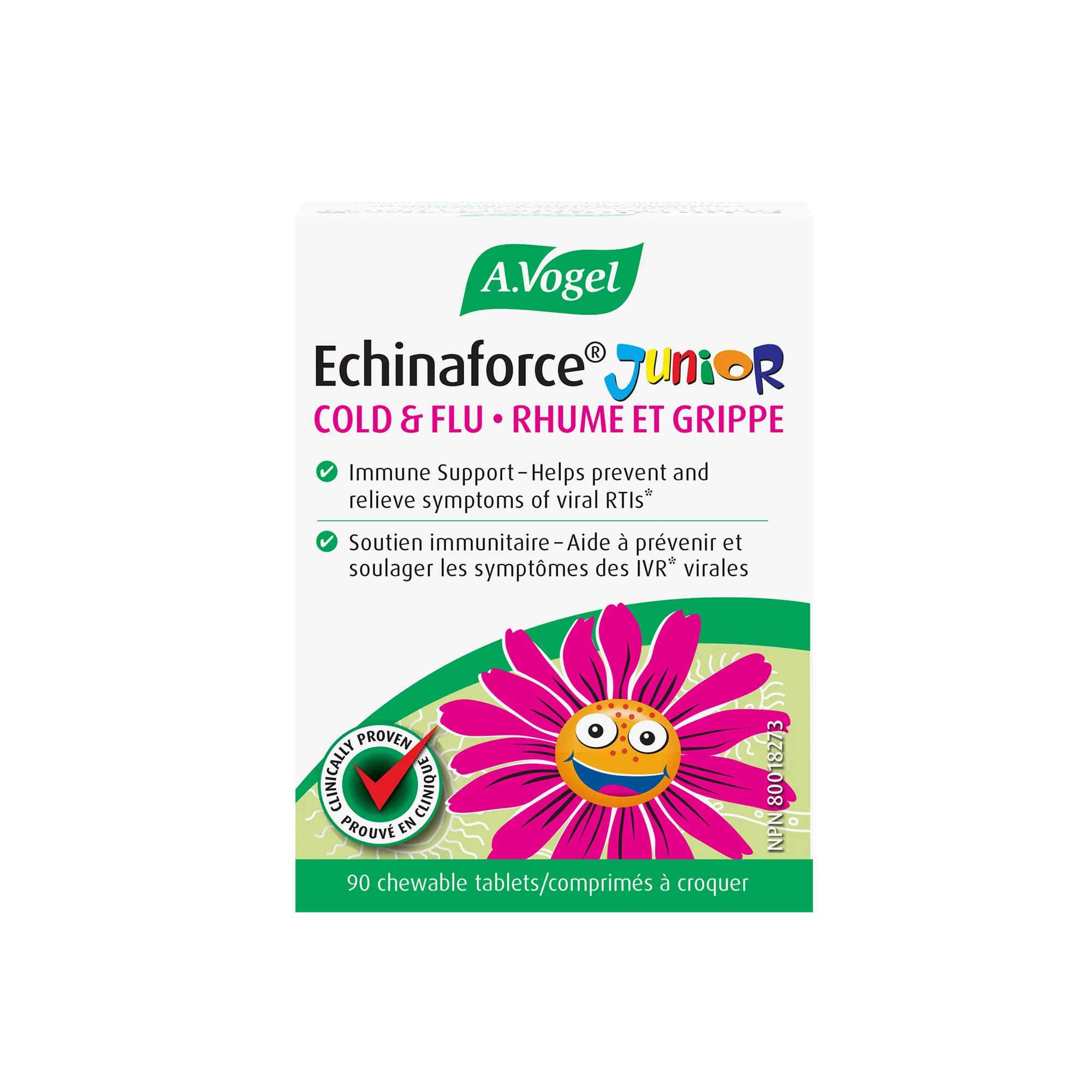 A.Vogel Echinaforce Junior Cold & Flu, 90 chewable tablets