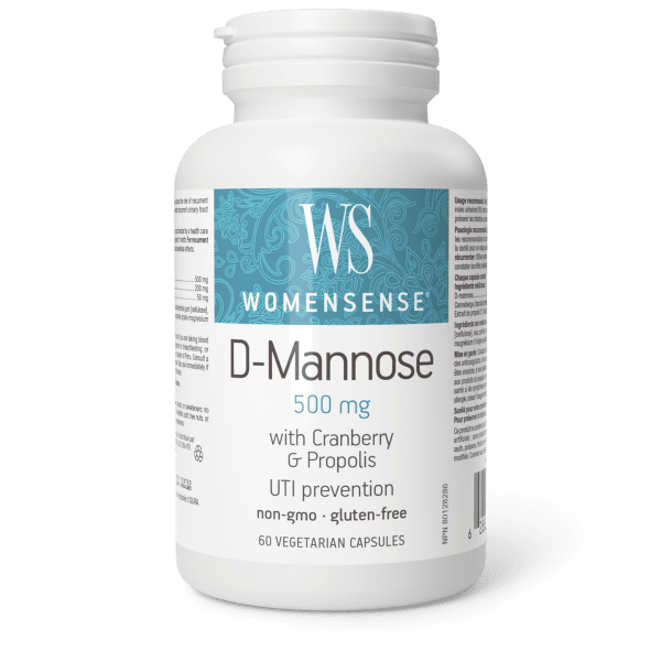 Womensense D-Mannose with Cranberry & Propolis, 60 capsules