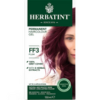 Herbatint FF3 Plum hair color gel packaging with a woman's face on a white background