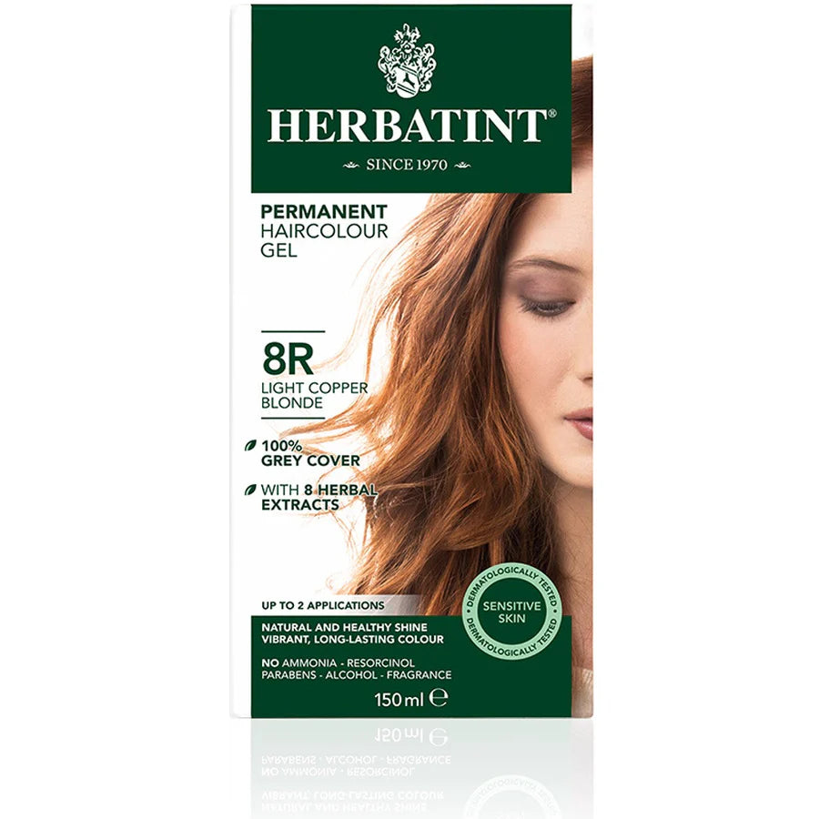 Herbatint Permanent Hair Colour Gel 8R Light Copper Blonde