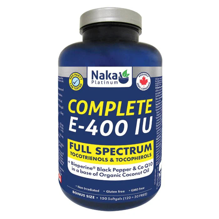 Naka Platinum Complete E-400IU Full Spectrum, 150 softgels