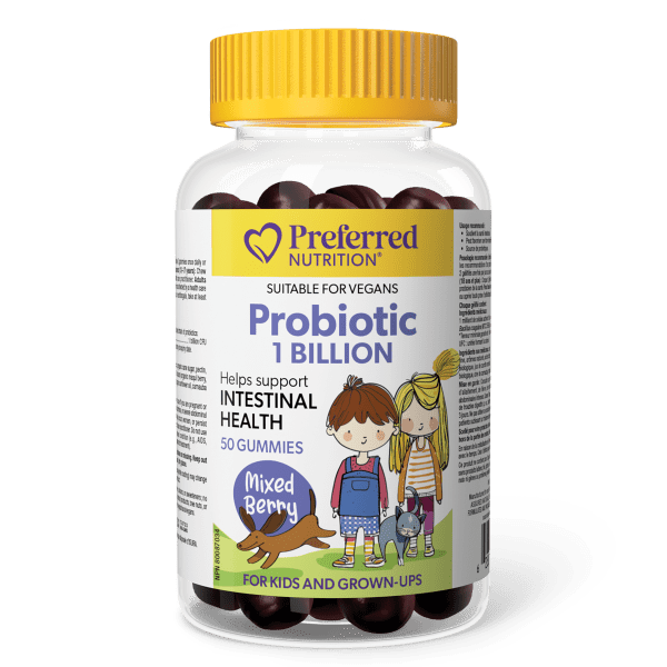 Preferred Nutrition Probitics 1 Billion, 50 gummies, Mixed Berry
