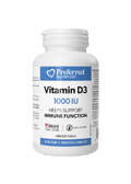 Vitamin D3 supplement bottle with label on a white background