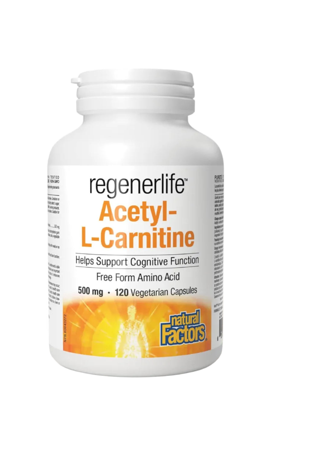 Natural Factors Regenerlife Acetyl-L-Carnitine 500mg